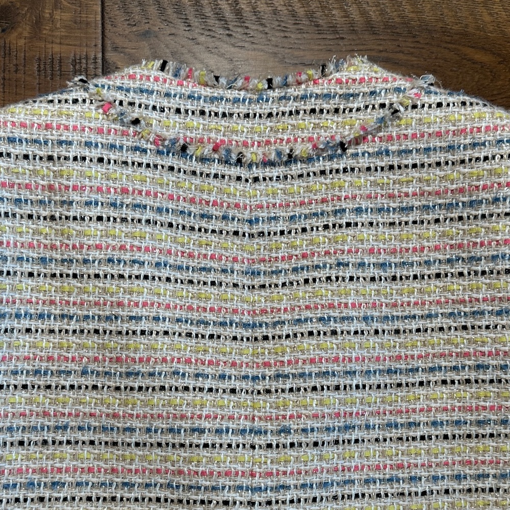 Ann Taylor Cream and Multicolor Tweed Jacket - Picture 7 of 9